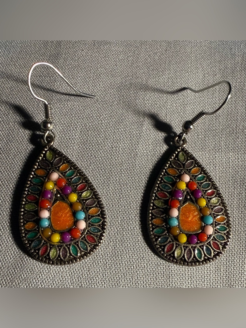 Boho Style Teardrop Drop Dangle   Bead Earrings Retro Hook Style